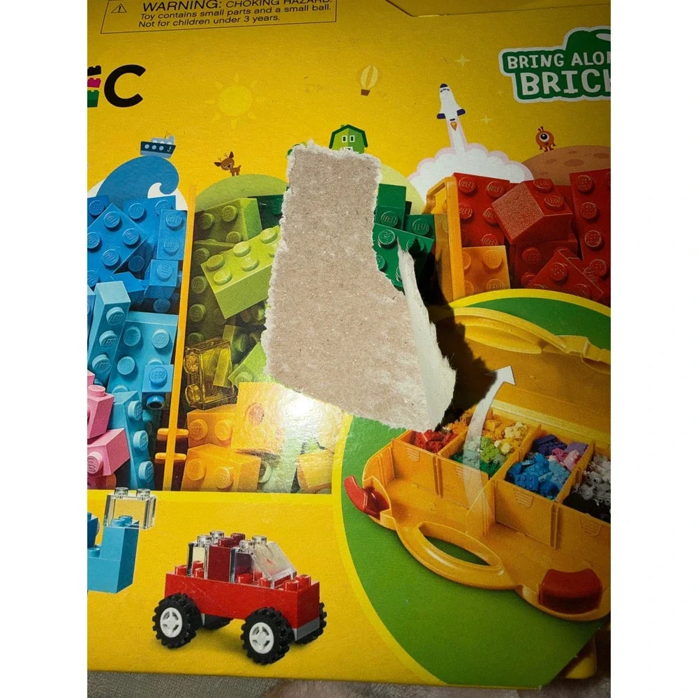 LEGO Classic Creative Suitcase 10713 Building Kit Yellow Carrying Case 213 Pcs‎